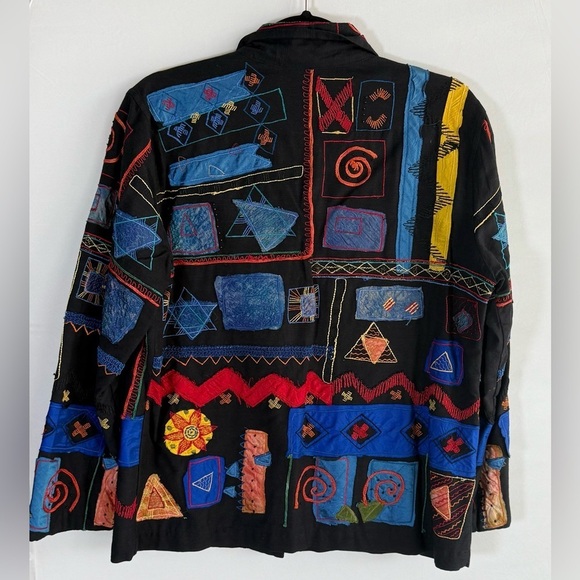 Vintage Chico’s embroidered patchwork blazer • Women’s Chico’s size 1 - Picture 3 of 7